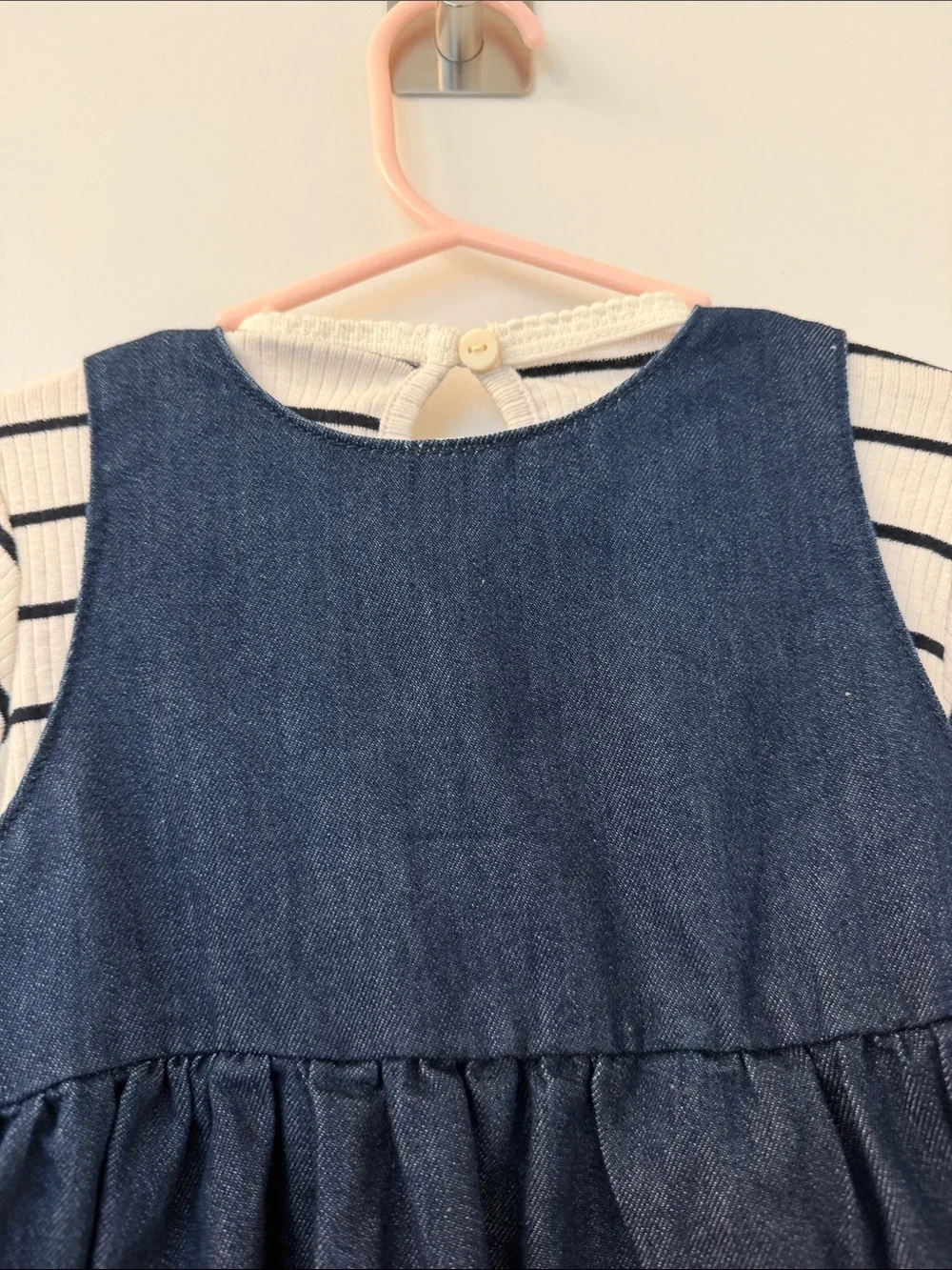 Toddle 2-piece Dress with Striped Cream Top